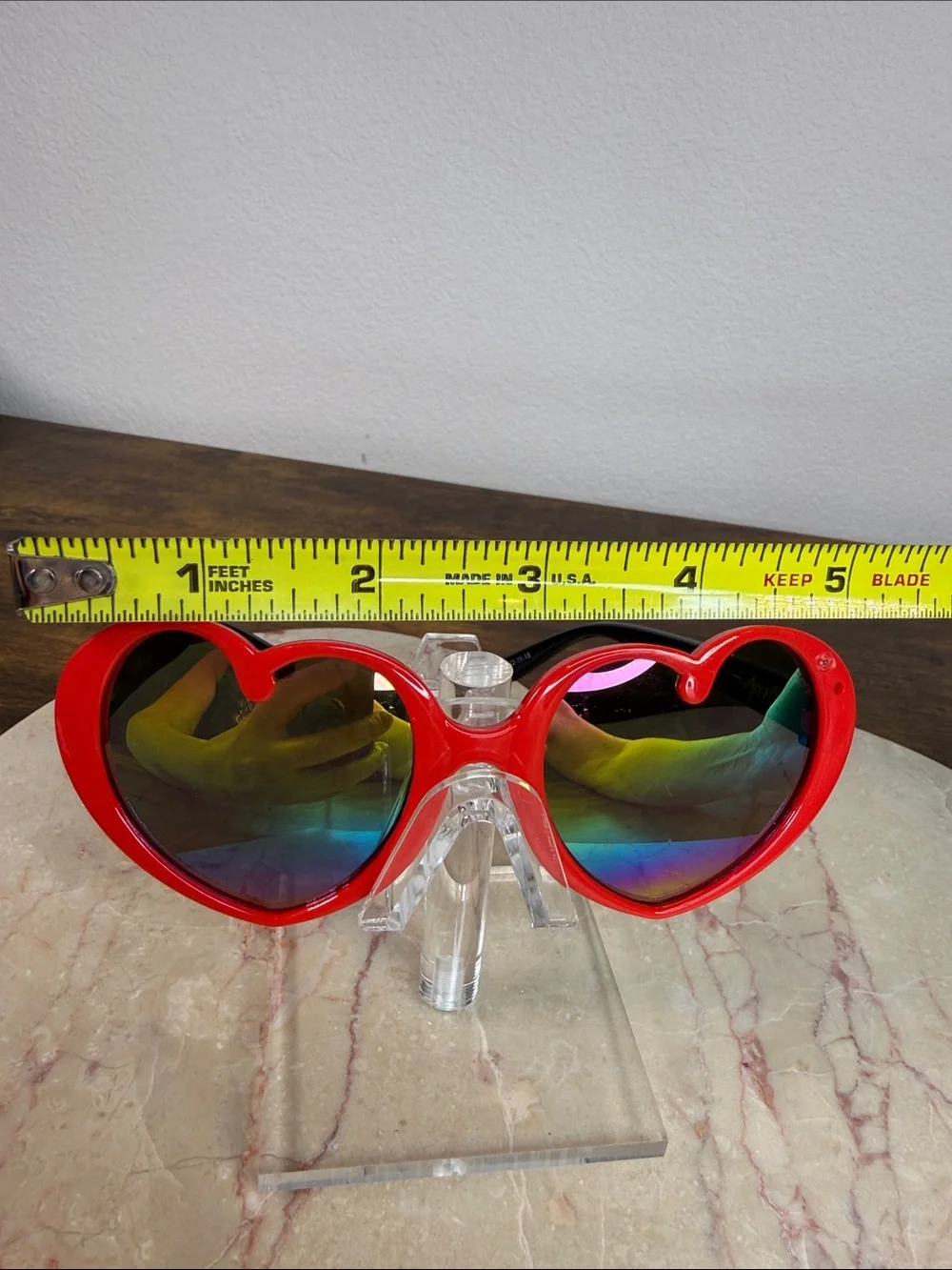 Minnie Mouse Kids Red Heart-Shaped Sunglasses - Fun Polarized Lenses